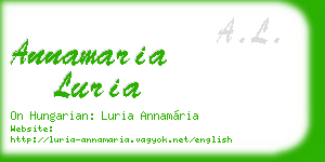 annamaria luria business card